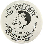 RARE CREW BUTTON FOR JERRY LEWIS' THE BELLBOY/MIAMI BEACH, 1960.