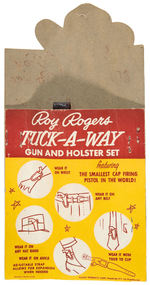 “ROY ROGERS TUCK-A-WAY GUN AND HOLSTER SET” ON CARD.