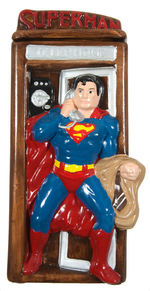 “SUPERMAN” BOXED CERAMIC FIGURAL COOKIE JAR.