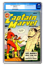 CAPTAIN MARVEL ADVENTURES #33 MARCH 1944 CGC 9.0 CREAM TO OFF-WHITE PAGES.