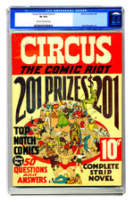 CIRCUS THE COMIC RIOT #1 JUNE 1938 CGC 8.0 CREAM TO OFF-WHITE PAGES.