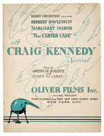 “THE CARTER CASE” CRAIG KENNEDY SERIAL PROGRAM.