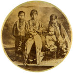 NATIVE AMERICAN CHILDREN REAL PHOTO EARLY 1900s POCKET MIRROR.