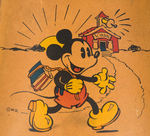 MICKEY MOUSE LARGE FIGURAL PLASTER LAMP WITH SHADE.