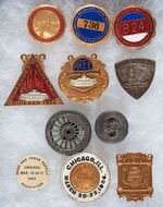 RAILROAD INDUSTRY GROUP OF 11 BADGES 1902-1926.