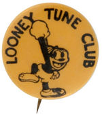 HISTORIC EARLY BOSCO LOONEY TUNE CARTOON CLUB BUTTON.