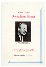 GERALD FORD 1965 SIGNED PHOTO PLUS EVENT PROGRAM WITH NEWS RELEASE.