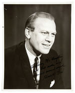 GERALD FORD 1965 SIGNED PHOTO PLUS EVENT PROGRAM WITH NEWS RELEASE.