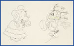 MICKEY'S MELLERDRAMMER PRODUCTION DRAWING FEATURING MICKEY & MINNIE MOUSE.