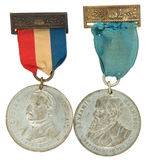 HARRISON AND CLEVELAND PAIR OF MATCHING INAUGURAL BADGES FROM 1889-1893.