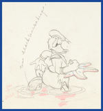 HAWAIIAN HOLIDAY PRODUCTION DRAWING FEATURING DONALD DUCK.