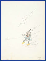 SILLY SYMPHONIES - WOODLAND CAFE PRODUCTION DRAWING/COLOR MODEL PAIR.