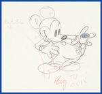 BOAT BUILDERS PRODUCTION DRAWING FEATURING MICKEY MOUSE.