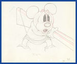 MICKEY'S PARROT PRODUCTION DRAWING FEATURING MICKEY MOUSE.