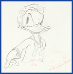 SELF CONTROL PRODUCTION DRAWING FEATURING DONALD DUCK.