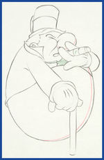 SILLY SYMPHONIES - MOTHER GOOSE GOES HOLLYWOOD DRAWING PAIR W/ W.C. FIELDS.