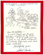 CARL BARKS DONALD DUCK/UNCLE SCROOGE/NEPHEWS SPECIALTY ORIGINAL ART DONE FOR NOTED COLLECTOR.