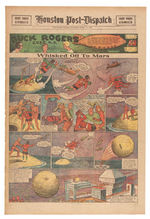 “BUCK ROGERS” 1930 FIRST YEAR LOT OF 32 FULL SUNDAY PAGES INCLUDING FIRST PAGE.