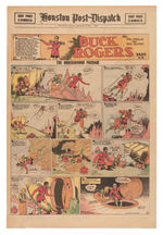 “BUCK ROGERS” 1930 FIRST YEAR LOT OF 32 FULL SUNDAY PAGES INCLUDING FIRST PAGE.