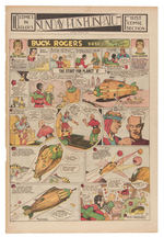 “BUCK ROGERS” 1930 FIRST YEAR LOT OF 32 FULL SUNDAY PAGES INCLUDING FIRST PAGE.