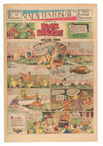 “BUCK ROGERS” 1930 FIRST YEAR LOT OF 32 FULL SUNDAY PAGES INCLUDING FIRST PAGE.