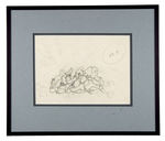 "SNOW WHITE AND THE SEVEN DWARFS" PRODUCTION DRAWING FEATURING THE DWARFS.