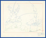 SILLY SYMPHONIES - MOTHER GOOSE GOES HOLLYWOOD PRODUCTION DRAWING PAIR FEATURING STAN LAUREL.