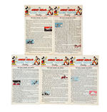 "MICKEY MOUSE GLOBE TROTTERS" PREMIUM MAP AND EXTENSIVE GROUP OF CARDS AND PUBLICATIONS.