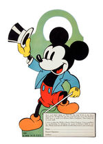 "MICKEY MOUSE GLOBE TROTTERS" MEMBER SIGN-UP DOOR HANGER.