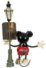 “MICKEY MOUSE” GERMAN METAL FIGURE WITH CALENDAR ON LAMPPOST.