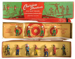 BRITAINS & CHERILEA BOXED INDIAN METAL FIGURE SETS.