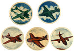 KELLOGG'S PEP WAR PLANES FIVE OF TWELVE ISSUED 1943-1945.