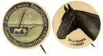 CELEBRITY HORSES OF THE EARLY 1900s BUTTON TRIO.