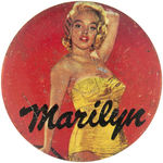 MARILYN MONROE THE ONLY PHOTOGRAPHIC BUTTON FROM THE 1950s KNOWN TO US.