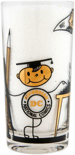 "DC - SUPERMAN - NATIONAL COMICS" PROMOTIONAL GLASS (VARIETY).