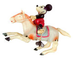 MICKEY MOUSE ON BUCKING BRONC CELLULOID WIND-UP.