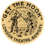 HISTORIC VAUDEVILLE ITEM PAIR REFERENCING "GET THE HOOK."