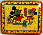 MICKEY AND MINNIE MOUSE LARGE 1930s TIN FROM SWITZERLAND.