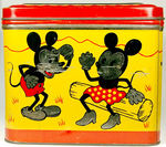 MICKEY AND MINNIE MOUSE LARGE 1930s TIN FROM SWITZERLAND.