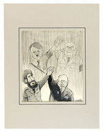 KHRUSCHEV POLITICAL CARTOON ORIGINAL ART TRIO.