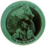 "MILLIE DE LEON" FAMOUS BURLESQUE STAR EARLY 1900s BUTTON.