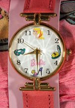"BARBIE 35TH ANNIVERSARY" FOSSIL WATCH AND PROMOTIONAL MATERIALS.