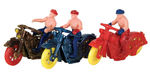 "THOMAS" TOYS "HARLEY DAVIDSON POLICE" MOTORCYCLE TRIO.