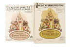 "SNOW WHITE AND THE SEVEN DWARFS" SONG FOLIOS/SHEET MUSIC.