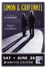 SIMON & GARFUNKEL SALES AWARD & CONCERT POSTER.