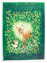 BAMBI COLORFORMS BOX LID ORIGINAL CONCEPTUAL ART.