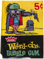 "WEIRD-OHS" FLEER FULL GUM CARD DISPLAY BOX.