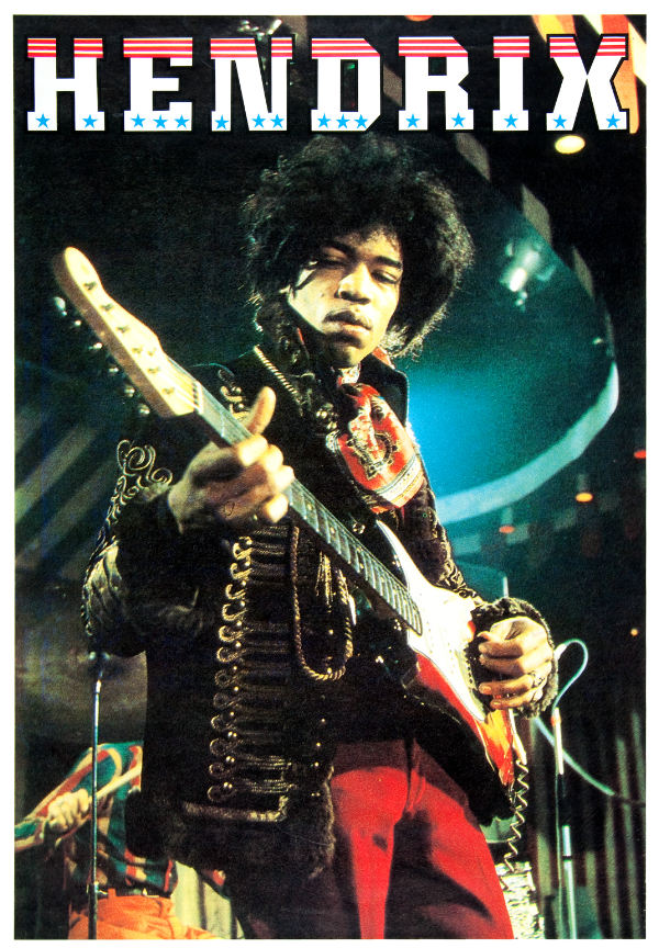 Hake's - JIMI HENDRIX AMERICAN FLAG LOGO POSTER.