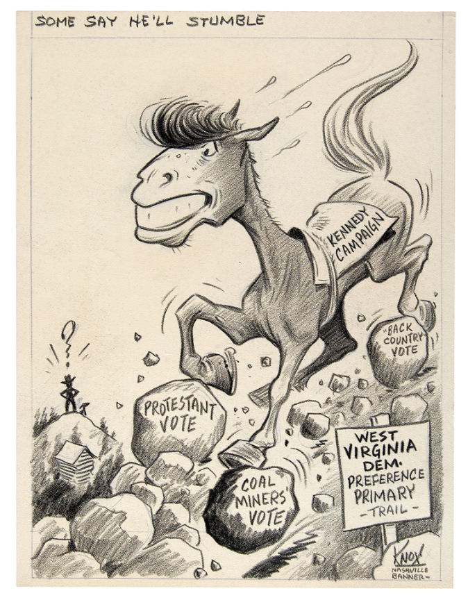 Hakes John F Kennedy Political Cartoon Original Art Trio 