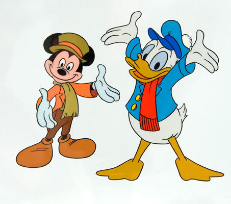 Hake's - MICKEY'S CHRISTMAS CAROL ANIMATION CEL PAIR.